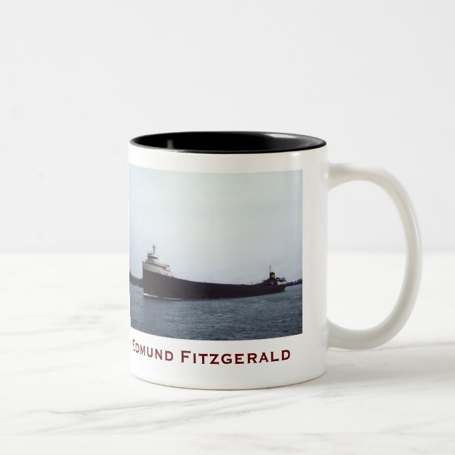 Taza Bicolor The Edmund Fitzgerald with Crew Names (Derecha)
