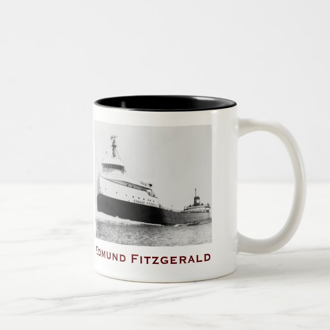 Taza Bicolor The Edmund Fitzgerald with Crew Names (Derecha)