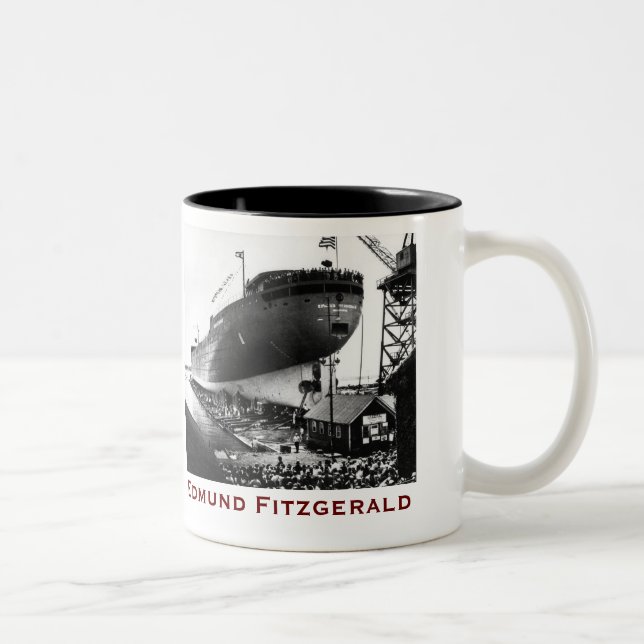 Taza Bicolor The Edmund Fitzgerald with Crew Names (Derecha)