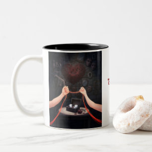 Taza Bicolor The Red Thread of Fate Aesthetic Soulmates Two-Ton