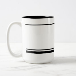 Taza Bicolor The Reset 2026 Minimal Black & White Two-Tone