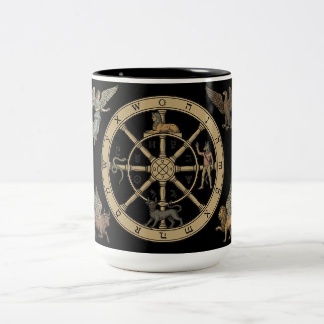 Taza Bicolor The Wheel of Fortune Tarot (Centro)