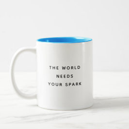 Taza Bicolor The World Needs Typography Modern Two-Tone Mug