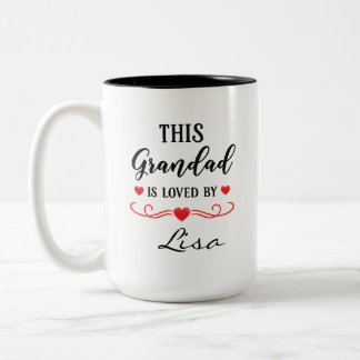 Taza Bicolor This Grandad Is Loved Personalised Mug Gift Granny