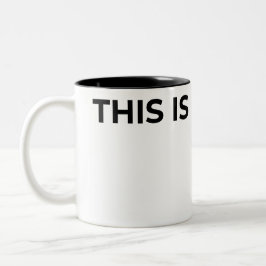 Taza Bicolor This Is My Stop Typographic Minimalist 