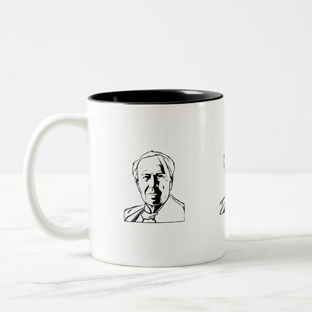 Taza Bicolor Thomas Edison - genio real (Izquierda)