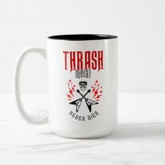 Taza Bicolor Thrash Metalizado Never Die