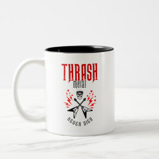 Taza Bicolor Thrash Metalizado Never Die