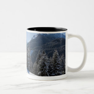Taza Bicolor Thrugh vacío idílico del camino un paisaje del