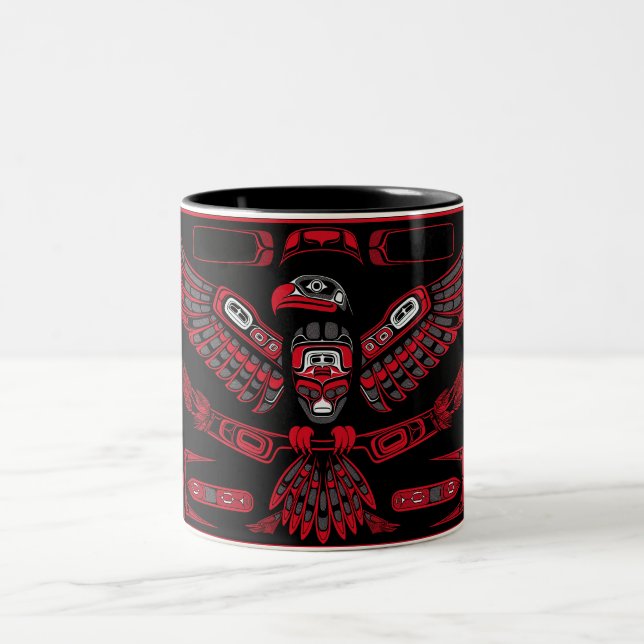 Taza Bicolor Thunderbird Native American Indian Symbol (Centro)