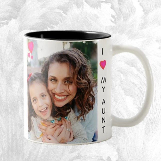 Taza Bicolor ¡Tía Gift! Foto dulce (Subido por el creador)
