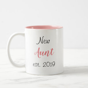 Taza Bicolor Tía nueva familia pariente linda dulce bonita
