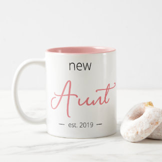 Taza Bicolor Tía Nueva Moderna Femenina Personalizada