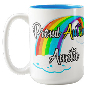 Taza Bicolor Tía orgullosa del autismo
