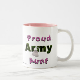 Taza Bicolor Tía orgullosa Mug del ejército