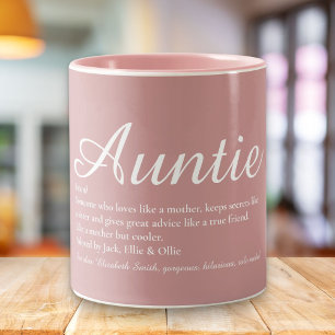 Taza Bicolor Tía Tía Definición de Script Rosa Polvo Rosado