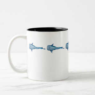 Taza Bicolor Tiburón ballena acuática