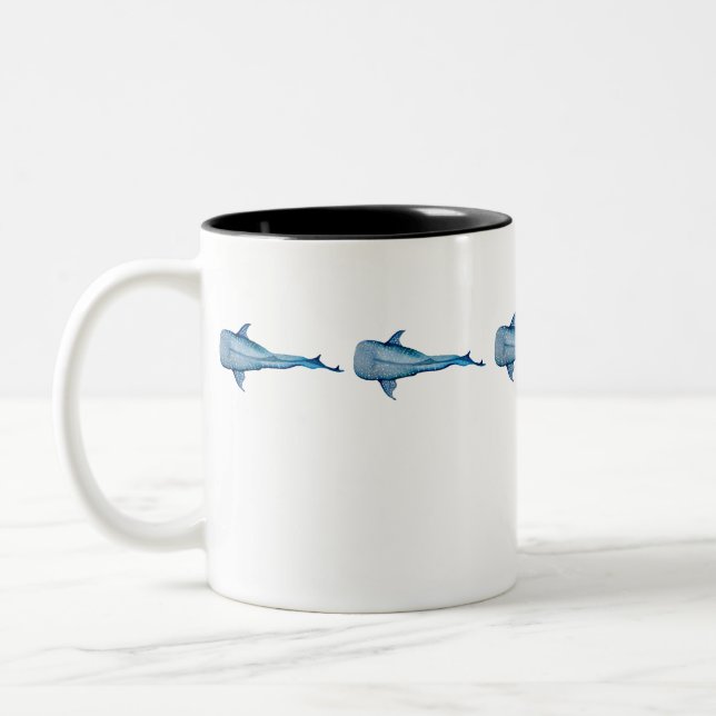 Taza Bicolor Tiburón ballena acuática (Izquierda)