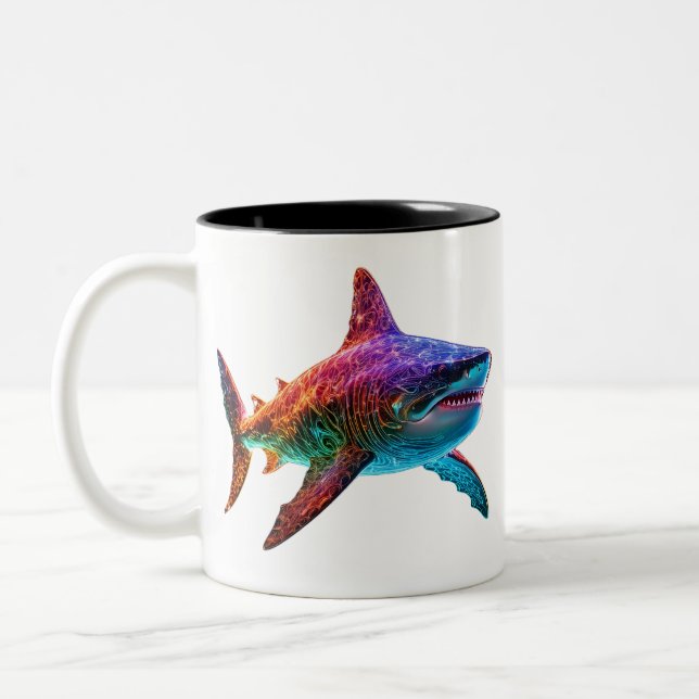 Taza Bicolor Tiburón del espectro neón (Izquierda)