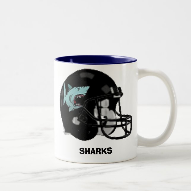 TAZA BICOLOR TIBURONES (Derecha)
