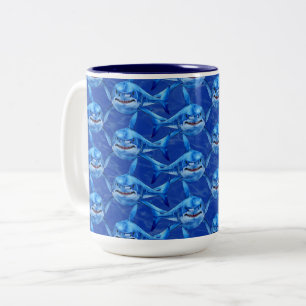 Taza Bicolor Tiburones Hambrientos