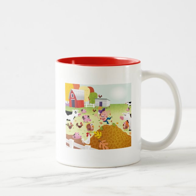 Taza Bicolor Tiempo de contar - corral (Derecha)