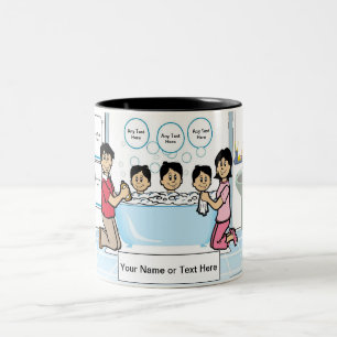 Taza Bicolor Tiempo de Tubería Personalizado - Personalizado de