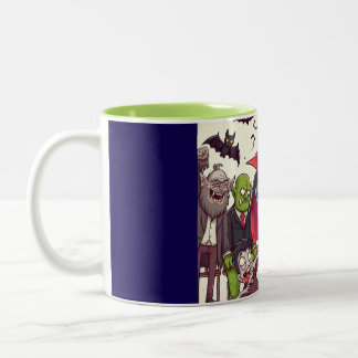 Taza Bicolor Tiempos Divertidamente Macabros