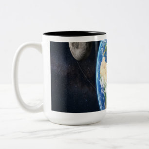 Taza Bicolor Tierra con dos lunas