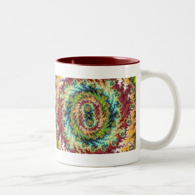 Taza Bicolor Tierra de golosinas - Fractal Mug (Derecha)