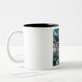 Taza Bicolor Tierra dulce de la libertad EE.UU. Patriotic Mug -