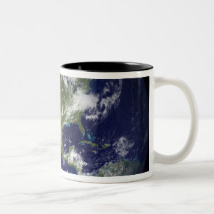 Taza Bicolor Tierra que muestra el hemisferio occidental