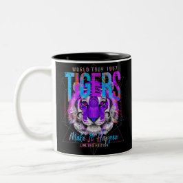 Taza Bicolor Tiger Face Art