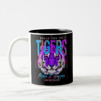 Taza Bicolor Tiger Face Art