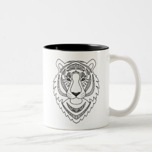 Taza Bicolor Tigre blanco inspirado