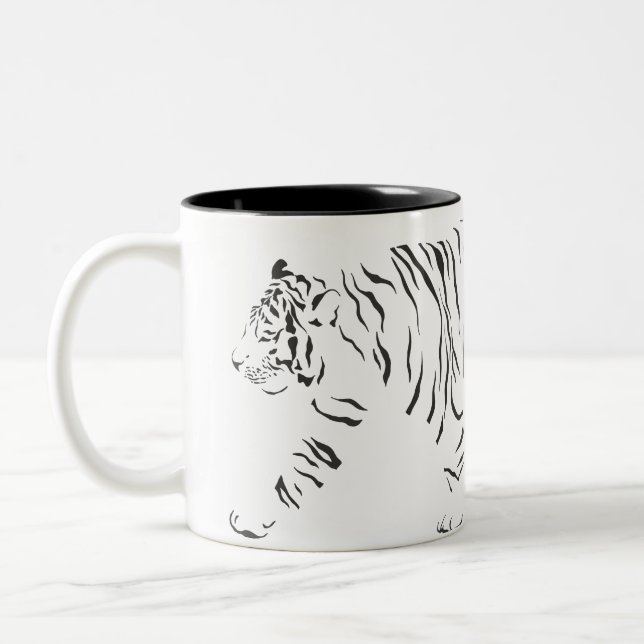 Taza Bicolor Tigre blanco y negro (Izquierda)