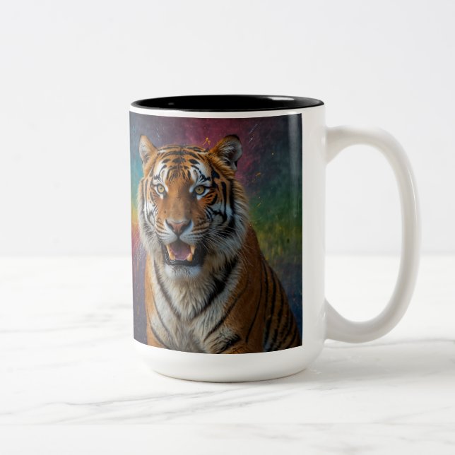 Taza Bicolor Tigre en retrato (Derecha)
