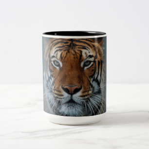 Taza Bicolor Tigre, gato, tira, jungla, animal