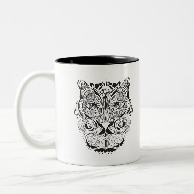 Taza Bicolor Tigre gráfico (Izquierda)