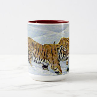 Taza Bicolor "Tigres de Manchuria"