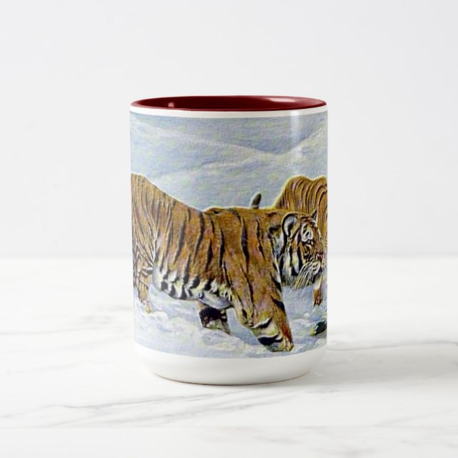 Taza Bicolor "Tigres de Manchuria" (Centro)
