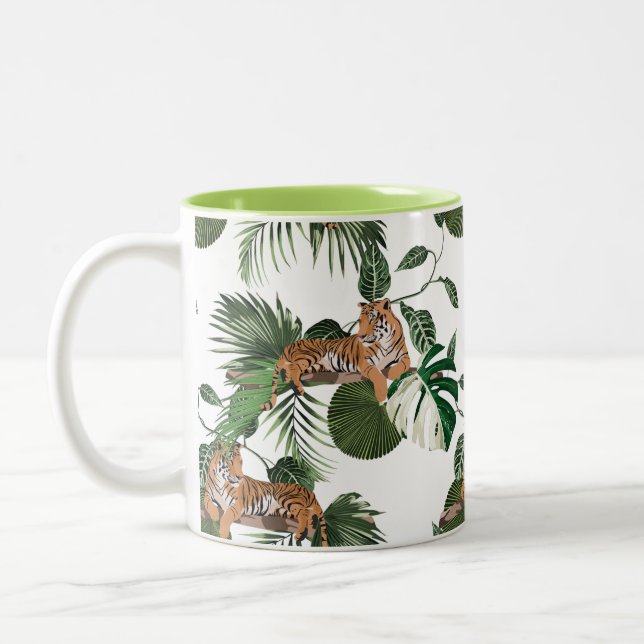 Taza Bicolor Tigres En La Selva (Izquierda)