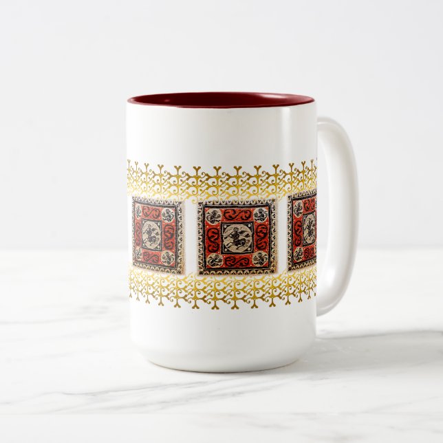 Taza Bicolor Tile Mug copto (Anverso derecho)