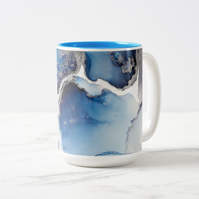 Taza Bicolor Tinta Alcohólica de dos tonos café Mug (Anverso derecho)