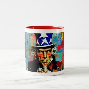 Taza Bicolor Tío americano Sam Mug