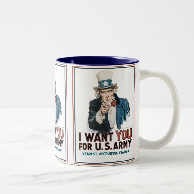 Taza Bicolor Tío Sam "¡Te Quiero!" (Derecha)