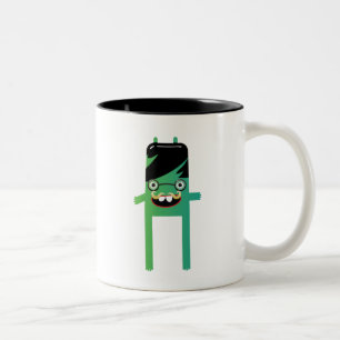 Taza Bicolor tipo tonto y friki monstruoso