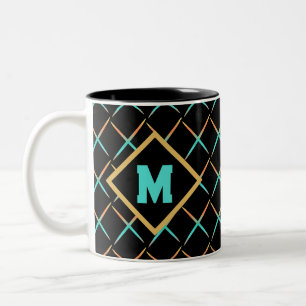 Taza Bicolor tipografía de escritura moderna y elegante de medi