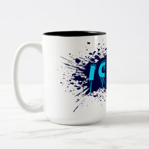 Taza Bicolor Tipografía de grafiti de hielo Diseño de arte call