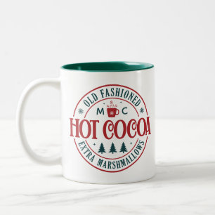 Taza Bicolor Tipografía de inicial de monograma Chocolate Calie